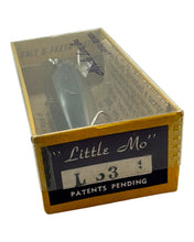 Load image into Gallery viewer, LARGO, FLORIDA • MIRACLE LURE INC. &quot;LITTLE MO&quot; MIRACLE LURE Fishing Lure w/ Original Box &amp; Paper • #LS3 BLACK BACK BLACK BELLY
