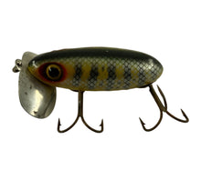 Load image into Gallery viewer, LEFT Facing View of FRED ARBOGAST JITTERBUG Fishing Lure in PERCH
