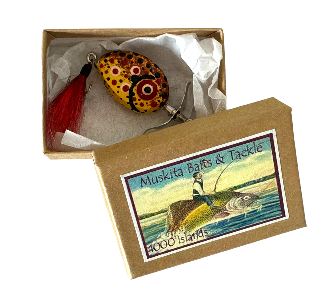 Boxed View of MUSKITA BAITS & TACKLE THE ARTISTIC SUNFISH Fishing Lure from 2002