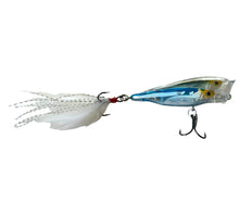 Load image into Gallery viewer, Right Facing View of LIVE TARGET GLASS MINNOW BAITBALL 2 1/2&quot; Topwater POPPER Fishing Lure in GHOST BLUE
