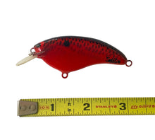 Load image into Gallery viewer, Handmade Bass Lures • BRIAN&#39;S BEES CRANKBAITS 2 3/4&quot; FLAT SIDE ROUND BILL Fishing Lure • #250 RED BLACK
