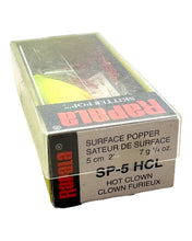 Charger l&#39;image dans la galerie, Box Stats View of RAPALA LURES SKITTER POP Size 5 Topwater Fishing Lure in HOT CLOWN
