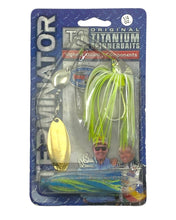 Load image into Gallery viewer, TERMINATOR T-1 SERIES 1/4 oz TITANIUM SPINNERBAIT Fishing Lure with Double Blade &amp; Extra Skirt
