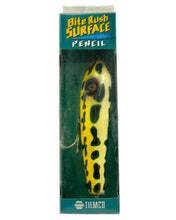 Load image into Gallery viewer, TIEMCO BITE RUSH SURFACE PENCIL Fishing Lure in YELLOW DART FROG. Topwater Bass Bait from Japan.
