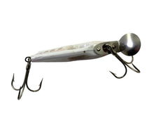 Load image into Gallery viewer, Belly View of Antique SPINNO MINNO Fishing Lure in WHITE RIB

