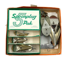 Charger l&#39;image dans la galerie, Cover Photo for BUCK PERRY SPOONPLUG 5 PAK Set Fishing Lures with Insert in CHROME
