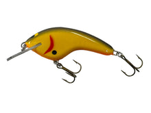 Charger l&#39;image dans la galerie, Left Facing View of SUDDETH LITTLE BOSS HAWG RATTLIN Fishing Lure From Danielsville, Georgia in YELLOW w/ BLACK BACK
