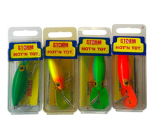 Load image into Gallery viewer, Lot of 4 • Vintage Storm H Series Hot&#39;N Tot Fishing Lures • FLUORESCENT COLOR Varieties

