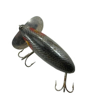 Load image into Gallery viewer, Top View of Antique ARBOGAST 5/8 oz WOOD JITTERBUG Fishing Lure in SCALE. Pre- WWII Era Bug.
