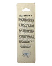 Load image into Gallery viewer, Back Package View of MANN&#39;S BAIT COMPANY BABY STRETCH 1- (One Minus) Fishing Lure in PEARL BLACK BACK
