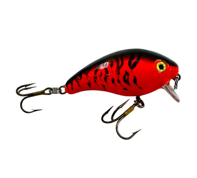 Right Facing View of Mann's Bait Company Baby 1- (One Minus) Fishing Lure in FIRE RED FLUORESCENT