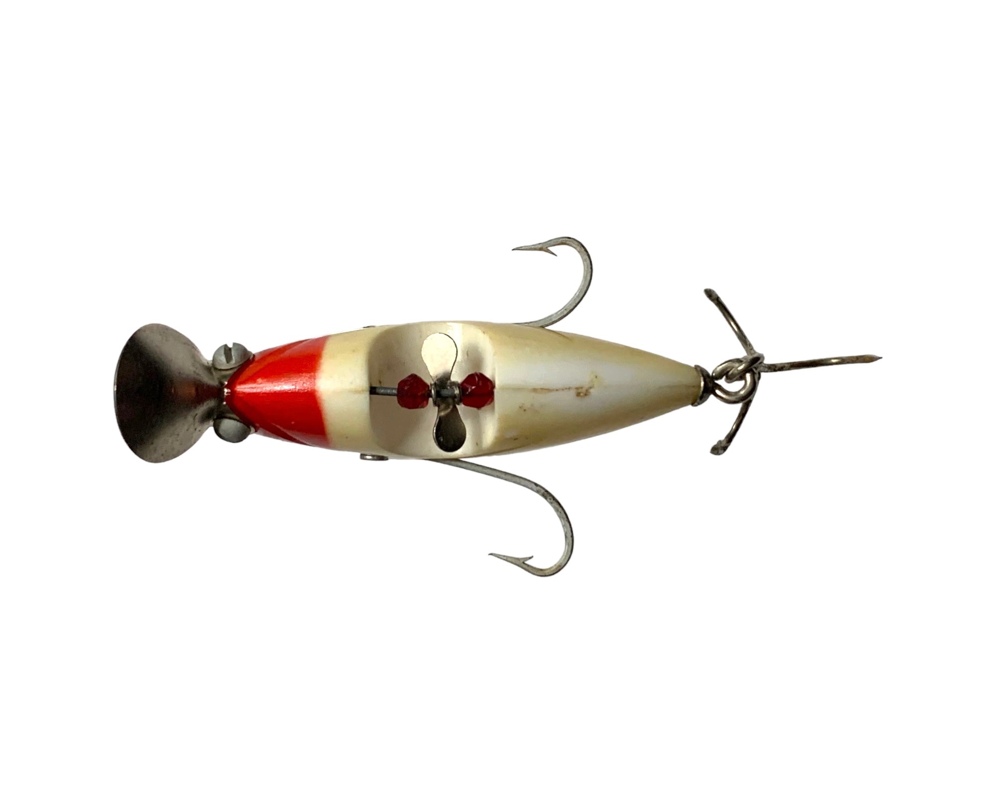 FEATHER RIVER LURES BASS-KA-TEER Vintage Fishing Lure • RED HEAD FEATHER RIVER LURES BASS-KA-TEER Vintage Fishing Lure • RED HEAD