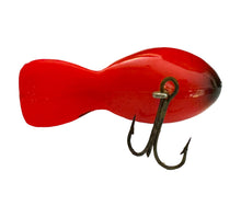Load image into Gallery viewer, Belly View of Vintage UBANGI Fishing Lure in ORANGE w/ BLACK DOTS 
