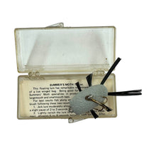 Lataa kuva Galleria-katseluun, Belly View of SUMMERS MANUFACTURING of LaFayette, Indiana 1/8 oz Fly Rod Size SUMMER&#39;S MOTH Fishing Lure in Original Snap Box
