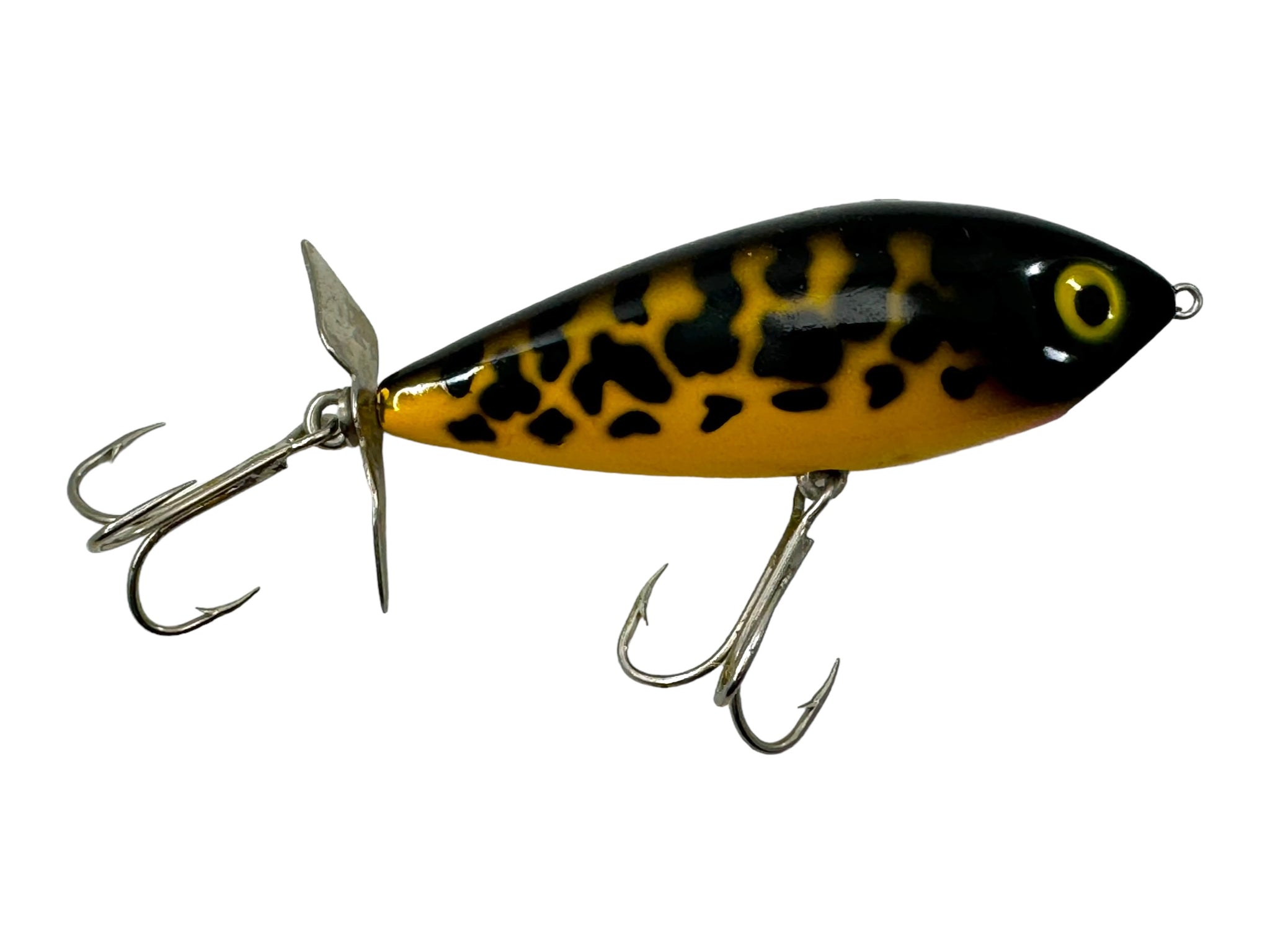 fish stopper lure 500 Series • Vintage WHOPPER STOPPER HELLRAISER Fishing Lure • 17 YELLOW  COACHDOG