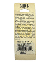 Cargar imagen en el visor de la galería, UPC Code View of Mann&#39;s Bait Company MID One Minus Fishing Lure in BLUE SHAD CRYSTAGLOW
