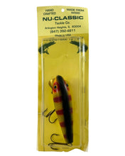 Load image into Gallery viewer, Arlington Heights, Illinois • NU-CLASSIC TACKLE COMPANY Handcrafted Wood Fishing Lure •  5&quot; YELLOW &amp; RED PERCH SCALE
