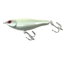 Lataa kuva Galleria-katseluun, Left Facing View of ARCADIA REEF PSYCHO PENCIL EASY Topwater Wood Fishing Lure in ALBINO. Japanese Collector Bait.
