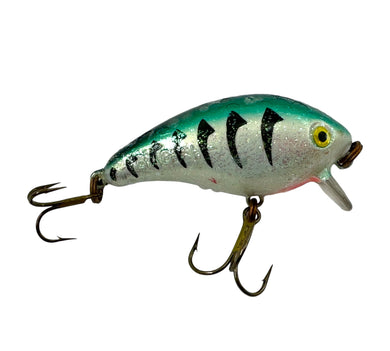 Right Facing View of Mann's Bait Company Baby One Minus Fishing Lure in WHITE CRAPPIE CRYSTAGLOW