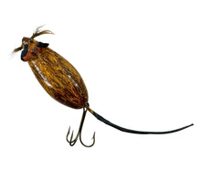 Load image into Gallery viewer, Top View of HANDMADE CRIPPLED MOUSE Wood Folk Art Fishing Lure
