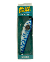 Load image into Gallery viewer, TIEMCO BITE RUSH SURFACE PENCIL Fishing Lure in BLUE &amp; WHITE. Topwater Bass Bait from Japan.
