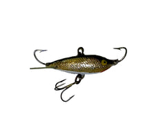 Load image into Gallery viewer, Right Facing View of Antique RAPALA LURES &quot;WINTER RAPALA-WOBBLER&quot; Jigging Fishing Lure in KULTA GOLD
