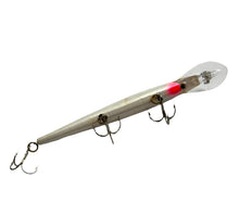 Lataa kuva Galleria-katseluun, Belly View of  REBEL LURES FASTRAC MINNOW Vintage Fishing Lure in PEARL/RED MOUTH
