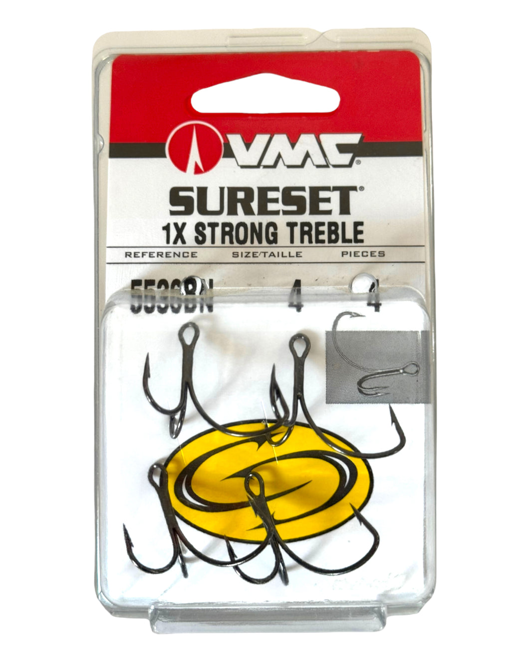 VMC SURESET Size 4 TREBLE HOOKS for Fishing • #5536BN – Toad Tackle