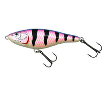 Lade das Bild in den Galerie-Viewer, Left Facing View of RAPALA SPECIAL GLIDIN&#39; RAP 12 Fishing Lure in BANDED PINK
