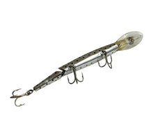 Load image into Gallery viewer, Belly View of REBEL LURES FASTRAC JOINTED MINNOW Fishing Lure  in SILVER/PEARL/BLACK SPOTS
