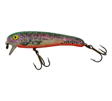 Load image into Gallery viewer, Left Facing View of MANN&#39;S BAIT COMPANY BABY STRETCH 1- (One Minus) Fishing Lure in RAINBOW TROUT CRYSTAGLOW
