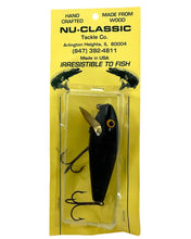 Charger l&#39;image dans la galerie, NU-CLASSIC TACKLE COMPANY 4&quot; Handcrafted Wood Musky Fishing Lure in BLACK
