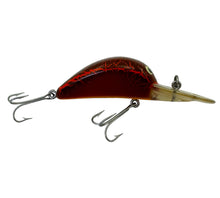 Load image into Gallery viewer, RIGHT Facing View of HEDDON DOWAGIAC LURES HEDD HUNTER DEEP DIVER w/ MAGIC HOLE Vintage Fishing Lure in CRACKLEBACK ORANGE
