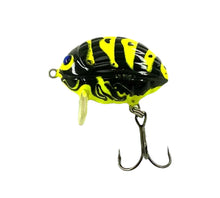 Charger l&#39;image dans la galerie, Left Facing View of SALMO LURES LIL BUG 3 FLOATING Fishing Lure in FLUORESCENT YELLOW BUMBLE BEE WASP
