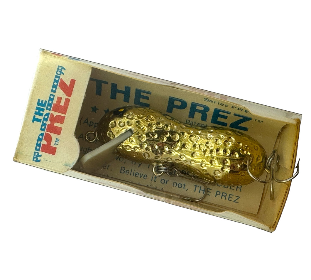 COTTON CORDELL TACKLE THE PREZ Fishing Lure with Original Box in GOLD PEANUT. President JIMMY CARTER Political & Commemorative Crankbait.