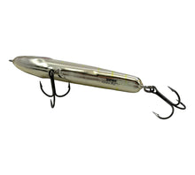 Load image into Gallery viewer, Belly View of RAPALA GLIDIN&#39; RAP 12 Fishing Lure in CHROME CHARTREUSE with Fisherman Altered Stripes
