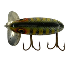 Load image into Gallery viewer, Top or Back View of FRED ARBOGAST JITTERBUG Fishing Lure in PERCH
