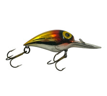 Load image into Gallery viewer, Right Facing View of STORM LURES WIGGLE WART Fishing Lure in METALLIC YELLOW CLOWN. Highly Collectible &amp; Rare Find.
