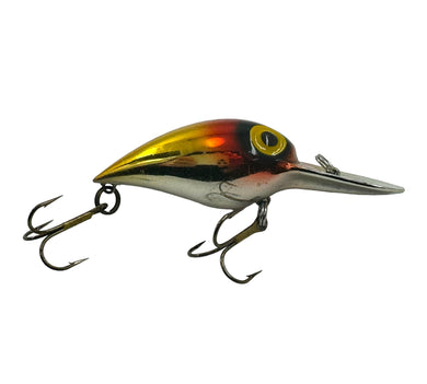 Right Facing View of STORM LURES WIGGLE WART Fishing Lure in METALLIC YELLOW CLOWN. Highly Collectible & Rare Find.