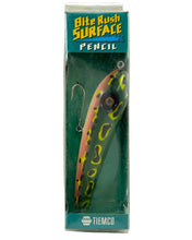 Load image into Gallery viewer, TIEMCO BITE RUSH SURFACE PENCIL Fishing Lure in GREEN FROG. Topwater Bass Bait from Japan.
