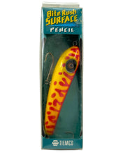 Load image into Gallery viewer, TIEMCO BITE RUSH SURFACE PENCIL Fishing Lure in Red &amp; Yellow. Topwater Bass Bait from Japan.
