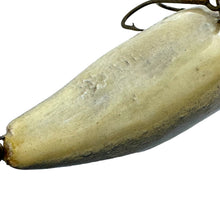 Load image into Gallery viewer, Up Close Belly View of O RIDGE Handmade Balsa Wood Fishing Lure in BLACK &amp; NATURAL BELLY. Made in OAKRIDGE, TENNESSEE.
