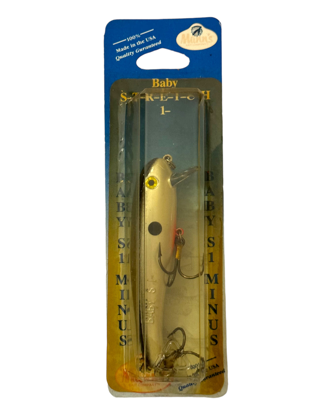 MANN'S BAIT COMPANY BABY STRETCH 1- (One Minus) Fishing Lure in PEARL BLACK BACK