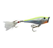 Load image into Gallery viewer, Right Facing View of Berkley Frenzy Popper Topwater Fishing Lure in CHARTREUSE SHINER
