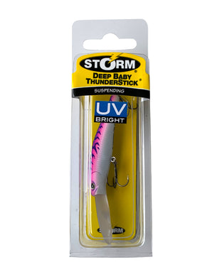 STORM LURES 6 cm DEEP BABY THUNDERSTICK Fishing Lure in PINK FIRE UV