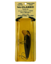 Lataa kuva Galleria-katseluun, NU-CLASSIC TACKLE COMPANY 5&quot; Handcrafted Wood Fishing Lure in BLACK. Musky or Big Fishing Sized Bait.
