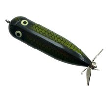 Load image into Gallery viewer, Back View of HEDDON DOWAGIAC LURES MAGNUM TORPEDO Vintage Fishing Lure in BABY BASS
