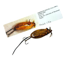 Load image into Gallery viewer, Top View of Bait with Paper insert of HANDMADE CRIPPLED MOUSE Wood Folk Art Fishing Lure
