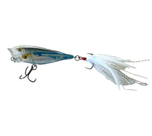 Load image into Gallery viewer, Left Facing View of LIVE TARGET GLASS MINNOW BAITBALL 2 1/2&quot; Topwater POPPER Fishing Lure in GHOST BLUE
