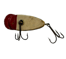 Load image into Gallery viewer, Belly View of CREEK CHUB RIVER RUSTLER Fishing Lure in PIKE SCALE. Antique CCBCO Bait.
